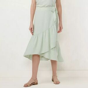 LC Lauren Conrad Midi Wrap Skirt Womens Plus Size 4X Flowy Feminine Fairy Boho